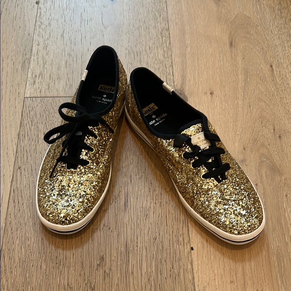 Keds x Kate Spade ♠️ Women's Gold Glitter Sneakers